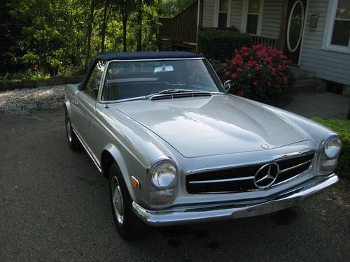 1964 230sl mercedes benz excellent condition low miles silver / fresh paint