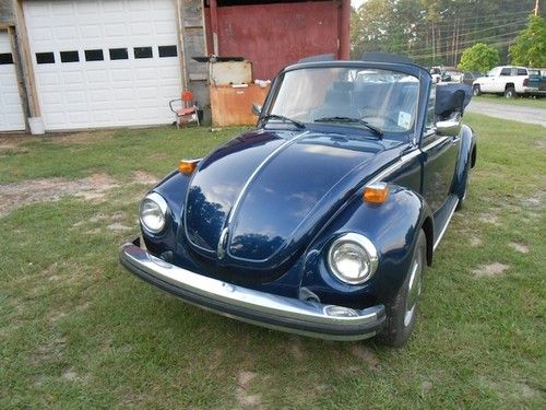 1978 volkswagen beetle convertible navy blue, black interior - original