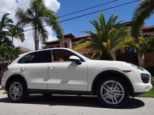 2011 porsche cayenne s white/tan msrp $85420