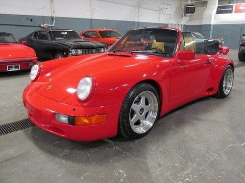 1990 porsche 911 strosek widebody carrera 4 cabriolet 40k original miles