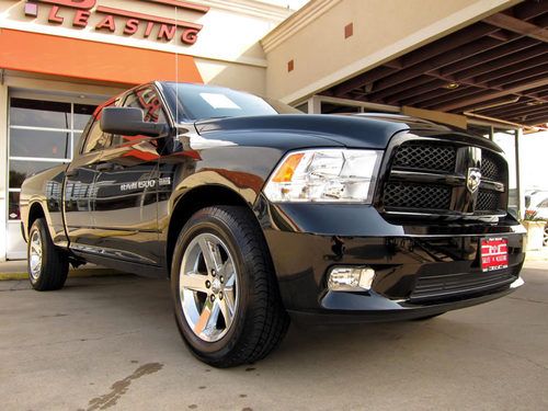 2012 ram 1500 quad cab, 1-owner, 9k miles, 5.7l hemi v8m 20" chrome wheels!