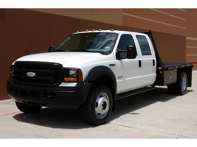 2007 ford f-550 2wd diesel 11-foot flatbed dually f-450 *1-owner tx* serviced