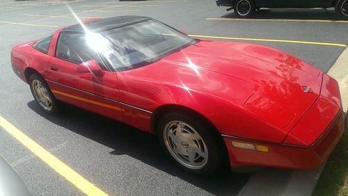 1988 cherry red corvette weekend car low miles perfect condition brand new tires