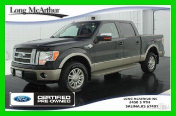 10 5.4 v8! 4x4! super crew! king ranch! sync! 15k low miles! leather! certified!