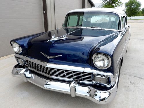 Restored 1956 chevy 2 door vintage ac and heat custom wheels disc brakes