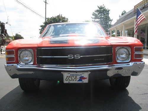 1971 Chevrolet Chevelle Hugger orange 355 disc brakes 12 bolt Frame Off Resto, image 3