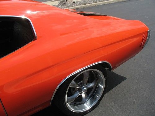 1971 Chevrolet Chevelle Hugger orange 355 disc brakes 12 bolt Frame Off Resto, image 18