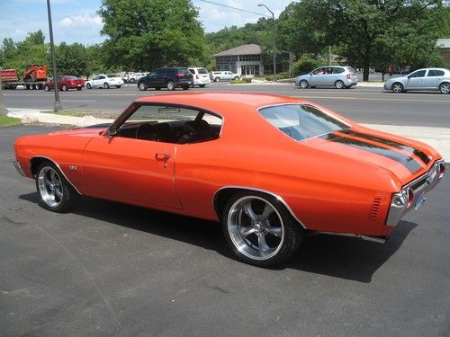 1971 Chevrolet Chevelle Hugger orange 355 disc brakes 12 bolt Frame Off Resto, image 19