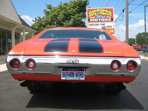 1971 Chevrolet Chevelle Hugger orange 355 disc brakes 12 bolt Frame Off Resto, image 20