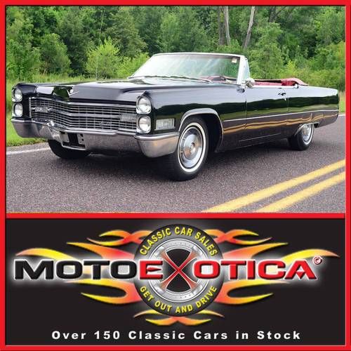 1966 cadillac deville convertible. black/red. brand new top. 429 v8 with ac