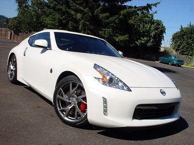 2013 nissan 370z touring w/ sports pkg pearl white black lthr auto w/ 426 miles