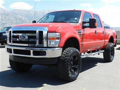 Ford crew cab powerstroke diesel 4x4 custom new lift wheels tires auto tow