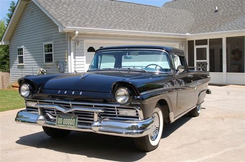 1957 ford ranchero w/t-bird 292 v8 black &amp; blue