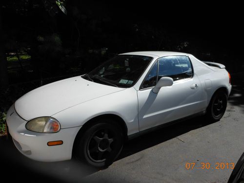 1997 honda civic del sol hardtop convertible 5 speed adult driven white beauty