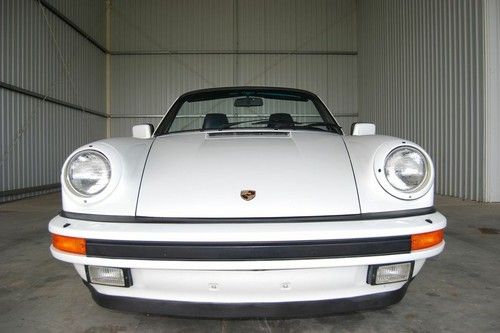 1985 911 Cabriolet 62,576 White w Blue Leather & Top, image 9