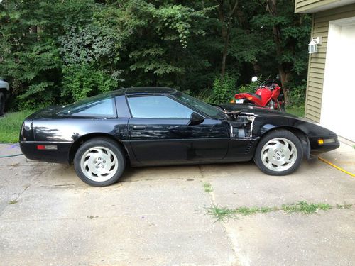 1995 corvette  wrecked damaged damage project needs work repairable rebuilder