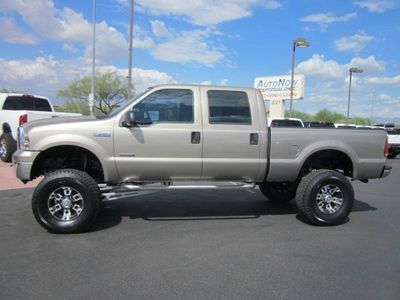 2005 FORD F-250 SUPER DUTY CREW CAB DIESEL XLT 4X4 RIZE INDUSTRIES LIFTED TRUCK, image 3