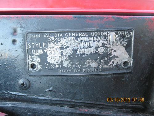 1965 Pontiac GTO Base 6.4L, 4 speed, NO RUST, unrestored NO RUST, image 20