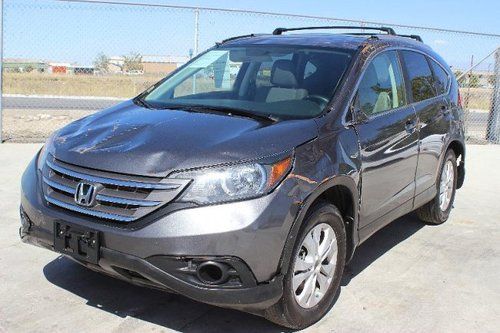 2012 honda cr-v ex-l 4wd damaged salvage runs! low miles economical loaded l@@k!