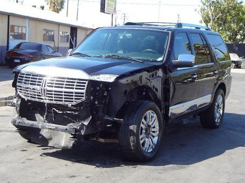 2007 lincoln navigator damaged salvage loaded runs! low miles luxurious l@@k!!
