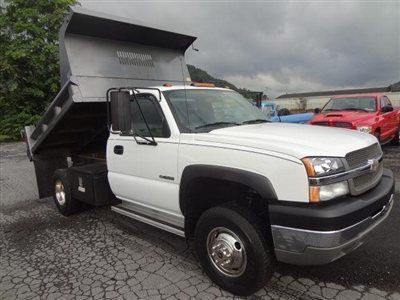 2004 chevy 3500 4x4 dump truck 5-speed manual stick pto 1-owner 67,000 miles