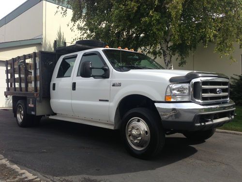 2000 ford f550 crew xlt 4x4 flat bed tommy lift 7.3 powerstroke turbo diesel