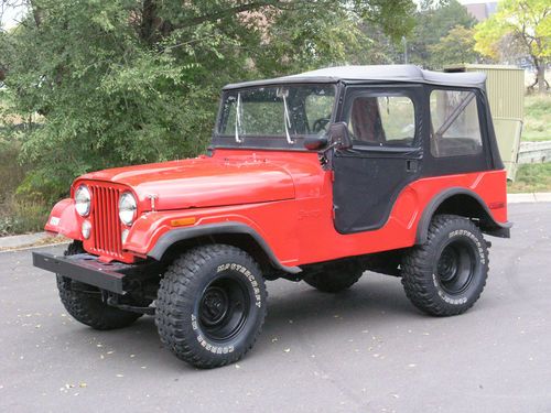 1972 jeep cj5 retired fire dept vehicle with 7,500 original miles-log book incl.