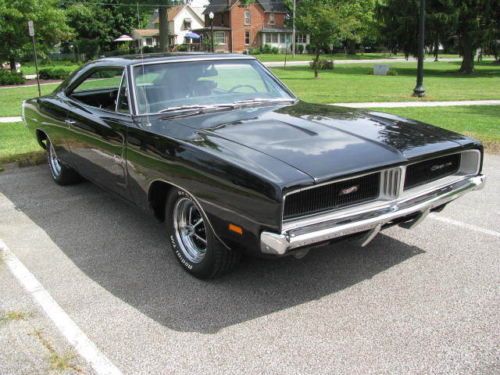 1969 dodge charger 4 speed real black car