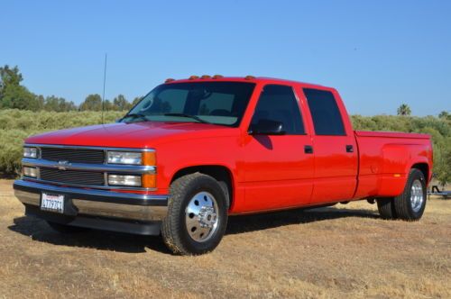 2000 chevrolet c3500 ls crew cab pickup 4-door 7.4l dually 2wd 54k miles!