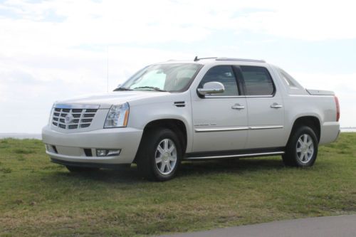 2011 escalade ext one owner no reserve 12,000 miles premium white diamond paint