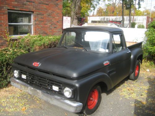 1964 ford f-100 pick up step side short bed with custom flat black matte finish