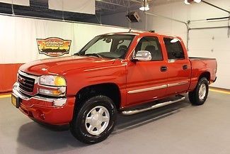 2007 gmc sierra sle crew cab z71 red gray low miles 5.3l v8 off road 4x4