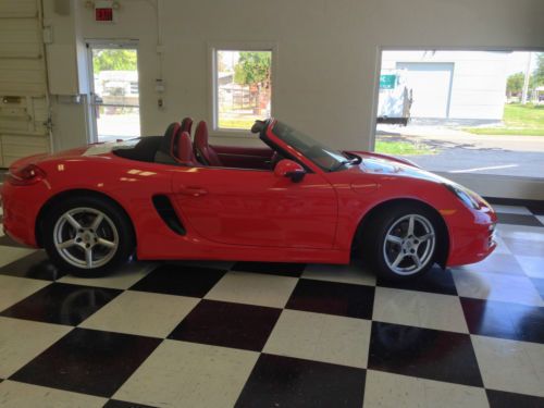 2013 red porsche boxster convertible