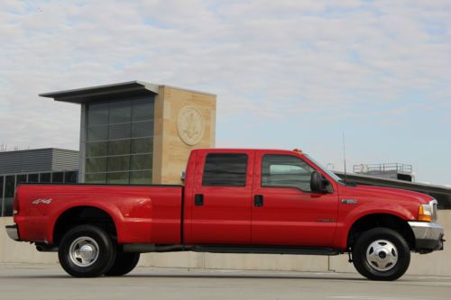 2000 ford f350 crew xlt drw 7.3l diesel 75k miles 6-speed 4x4 1-owner no reserve