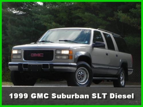 1999 gmc suburban 2500 slt 4x4 4wd 6.5l turbo diesel fully loaded heated leather