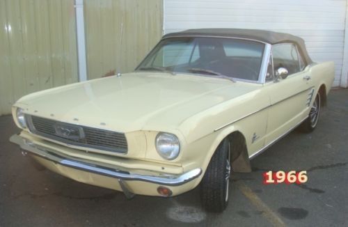 1966 mustang convertible 6 cyl ~ needs restoration, top works good, runs, drives