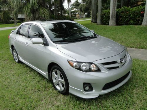2012 toyota corolla s ,sunroof, 5 speed ,warranty. 1-owner. quick sale!!!