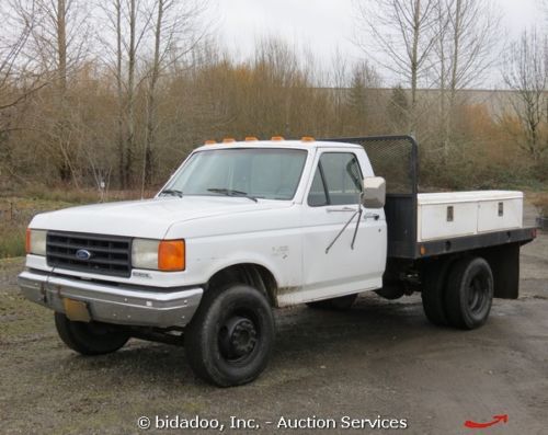 Ford f-450 s/a flatbed pickup truck 7.3l diesel standard cab manual 5 spd dually