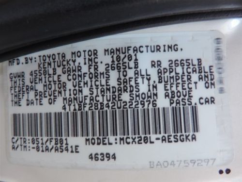 2002 TOYOTA AVALON WHITE FINANCING, image 28