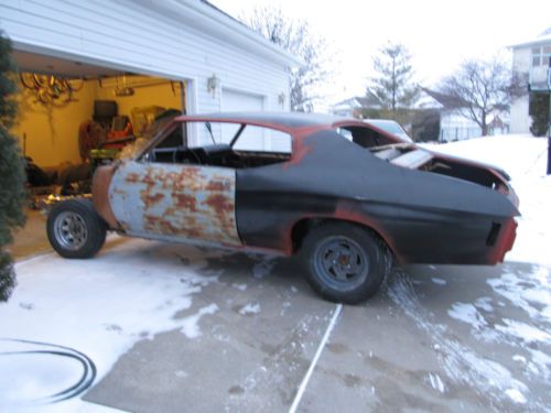 1972 Chevrolet Chevelle Mailbu new quarters trunk AC LS bucket seat project car, image 2