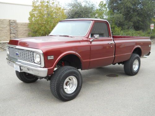 1972 chevrolet (truck is gmc) c10 / k10 long bed 4x4 truck a/c no rust