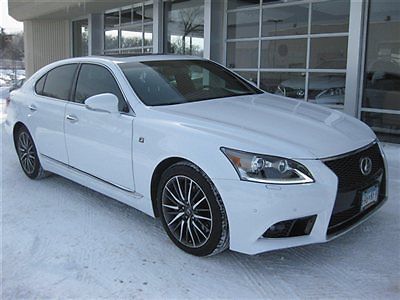 2013 lexus ls 460 f-sport, awd, 6889 miles! 69900!! ultra white/black