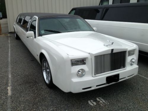 1997 lincoln towncar stretch limousine with rolls royce phantom kit