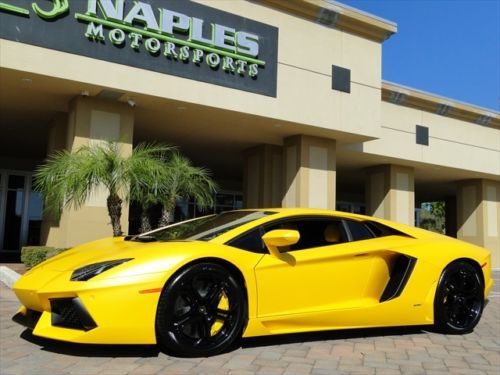 2012 lamborghini aventador lp 700-4, matte yellow, e-gear, navigation, black rim