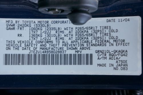 05 TOYOTA 4RUNNER SR5 V6 LEATHER MOONROOF CD SPOILER CARFAX CERT GREAT RIDE!!!!!, US $11,495.00, image 80