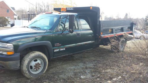 2002 duramax diesel, chevy silverado 3500 extcab 4x4 10&#039; dump plow