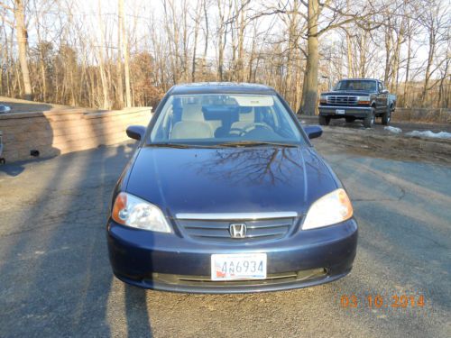 2001 honda civic 4door sedan automatic fwd sunroof dark blue