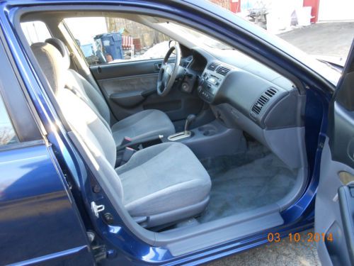 2001 honda civic 4door sedan automatic fwd sunroof dark blue, image 5