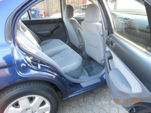 2001 honda civic 4door sedan automatic fwd sunroof dark blue, image 6