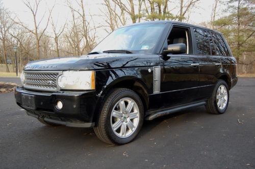 Beautiful 2007 land rover range rover hse  blk/blk leather, navigation, rear dvd